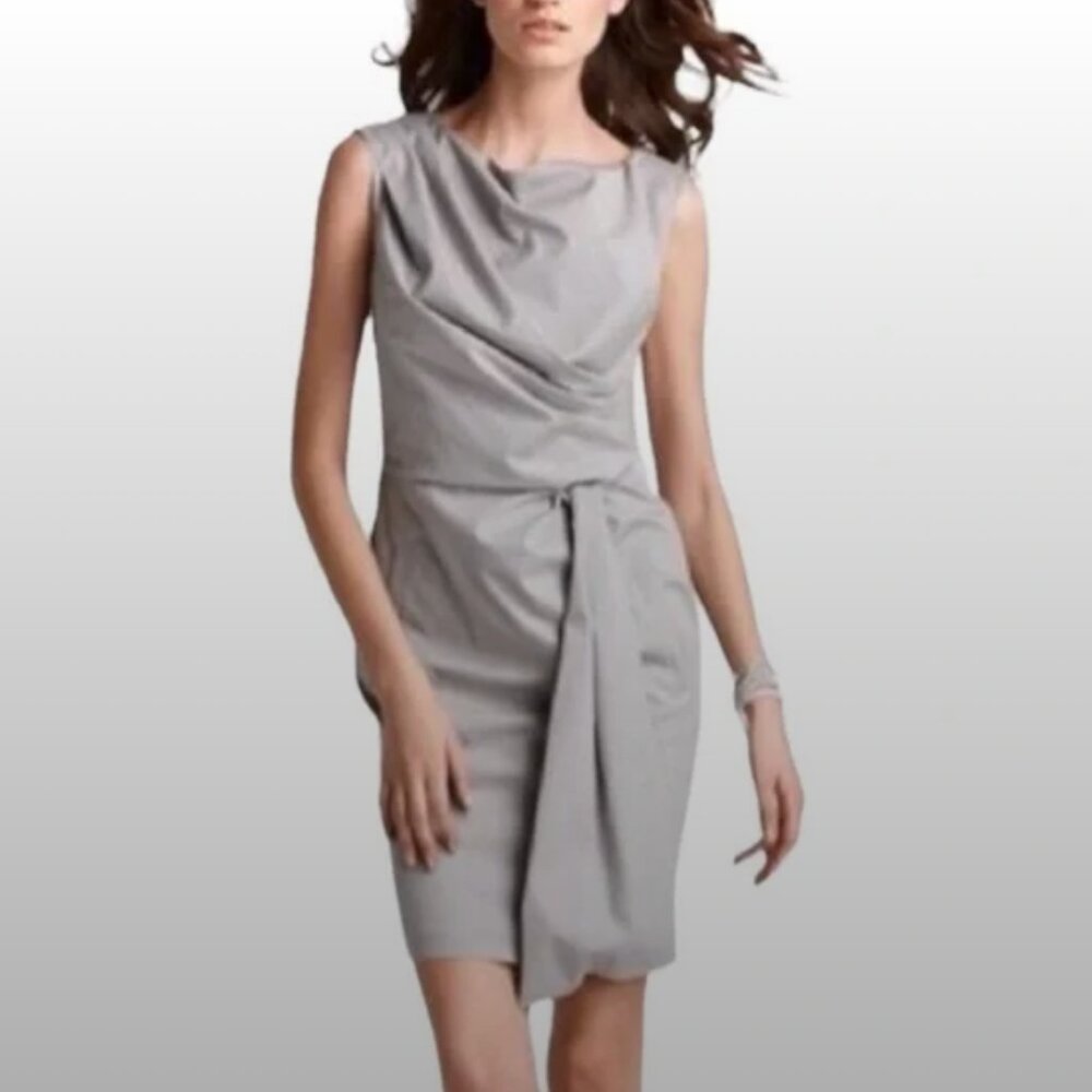 Diane Von Furstenberg Tan Asymmetrical Wrap Mini Dress